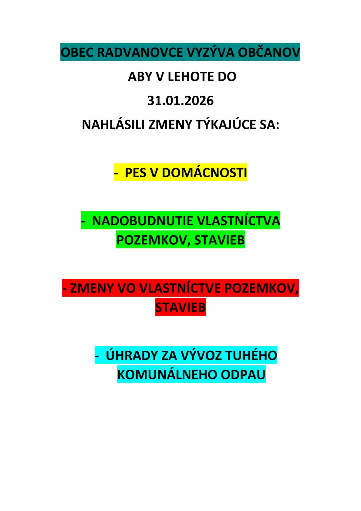 Fotka - Zmeny vo vlastníctve nehnuteľnosti, psa a povinnosti platiť TKO