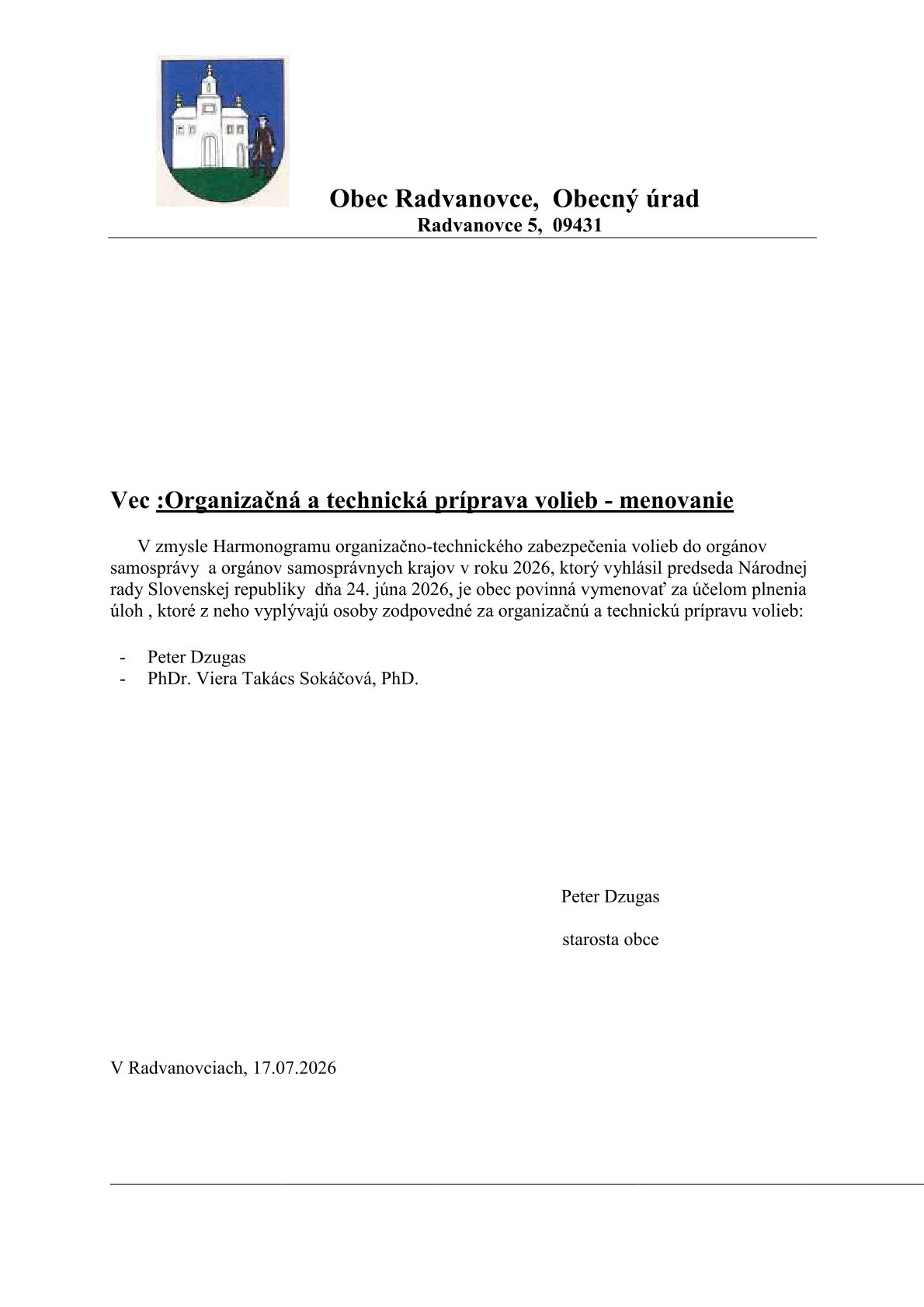 Fotka - Organizačná a technická príprava volieb